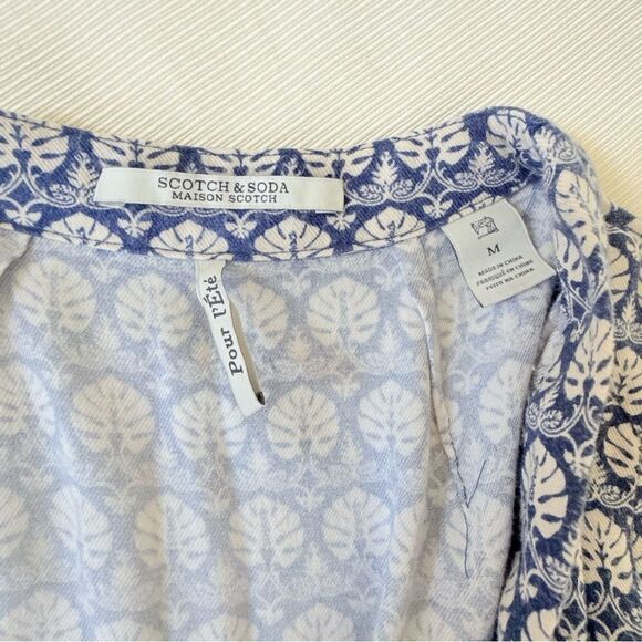 Scotch & Soda Maison Womens Romper Longsleeve Floral Wide Leg Vneck Resort M - Picture 4 of 5